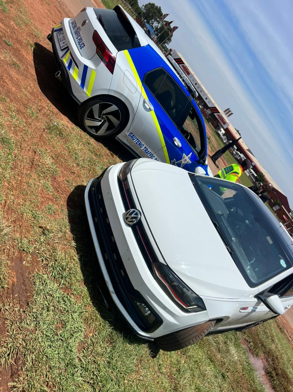 Security vehicles working with Gauteng Traffic Police