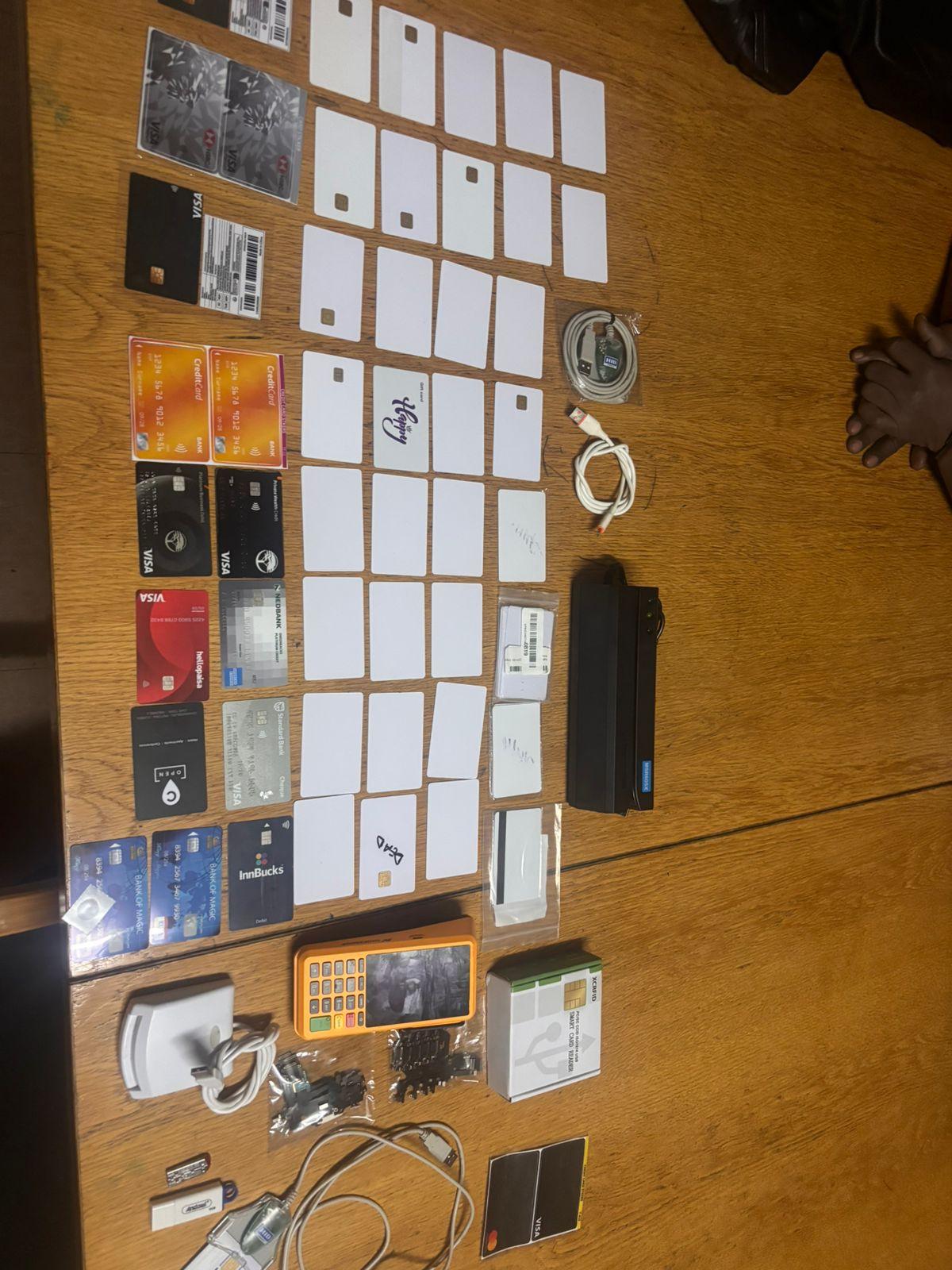 Recovered fraud equipment and cards